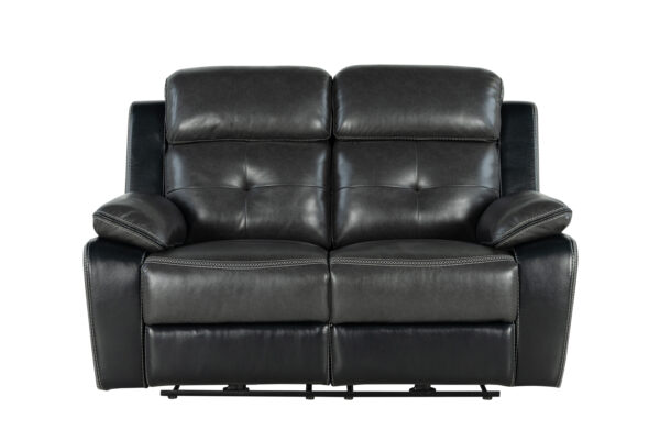 U5050 Charcoal + Black Loveseat