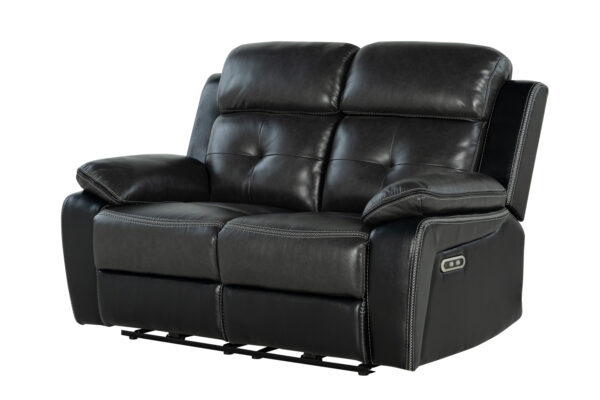 U5050 Charcoal + Black Loveseat