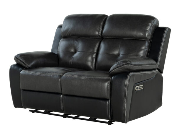 U5050 Charcoal + Black Loveseat