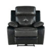 U5050 Charcoal+Black Reclining Chair