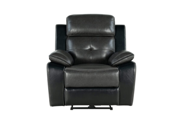 U5050 Charcoal+Black Reclining Chair