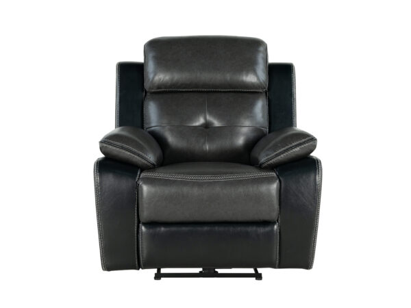 U5050 Charcoal+Black Reclining Chair