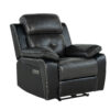 U5050 Charcoal+Black Reclining Chair