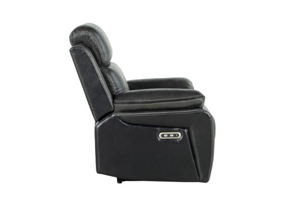 U5050 Charcoal+Black Reclining Chair