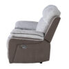 U5050 Light Grey/Dark Grey Reclining Loveseat