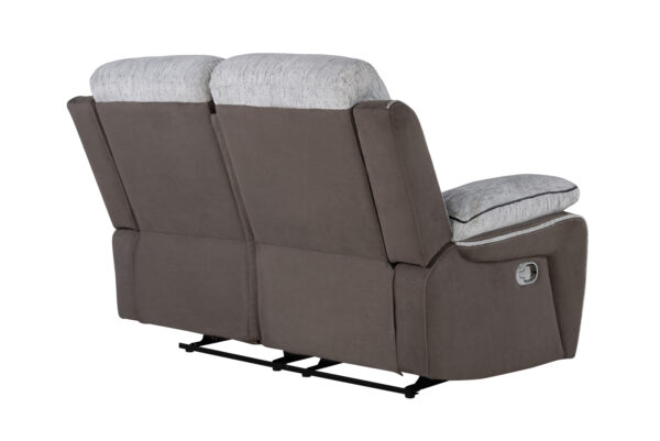 U5050 Light Grey/Dark Grey Reclining Loveseat