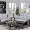 U5050 LIGHT GREY/DARK GREY 30 RECLINING SOFA/RECLINING LOVESEAT