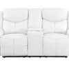 U5987 Blanche White Power Reclining Sofa + Loveseat
