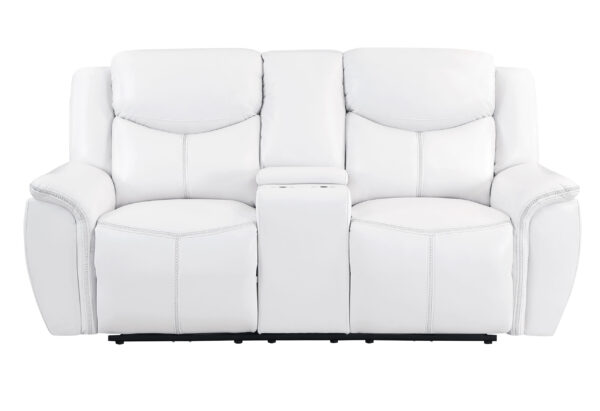 U5987 Blanche White Power Reclining Loveseat