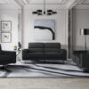 U6109 Black Sofa + Loveseat