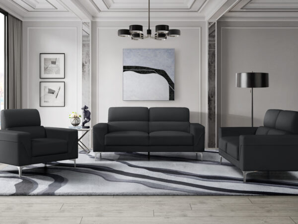 U6109 Black Sofa + Loveseat
