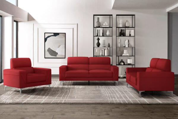U6109 Red Sofa + Loveseat