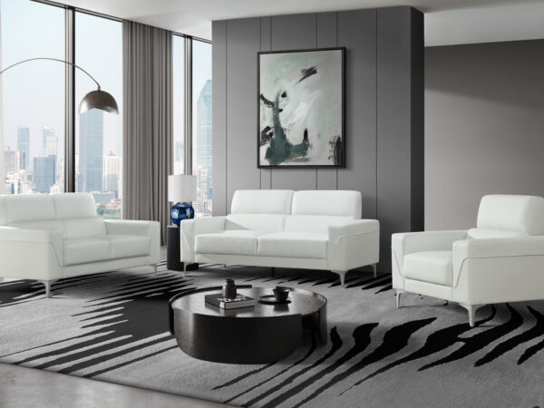 U6109 White Sofa + Loveseat