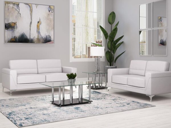 U6109 Light Gray Sofa + Loveseat