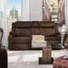 U7303 Coffee Reclining Sofa