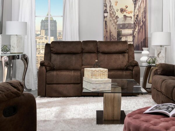 U7303 Coffee Reclining Loveseat