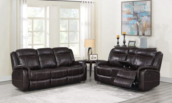 U8253 Gray Reclining Loveseat