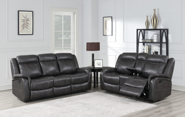 U8253 Gray Reclining Loveseat