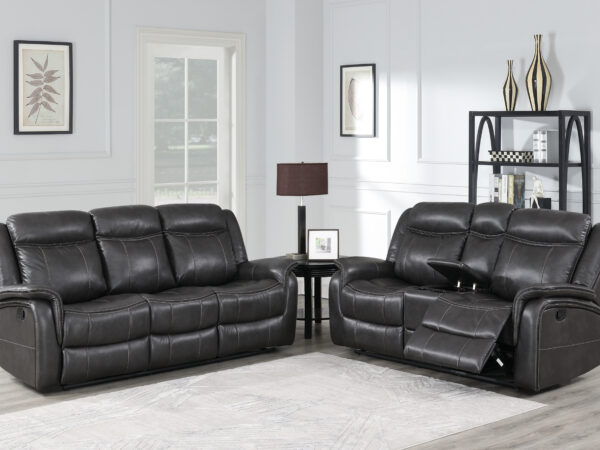 U8253 Gray Reclining Loveseat
