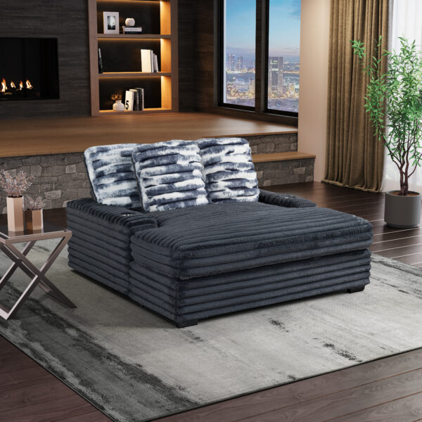U8291 Gray Lounger