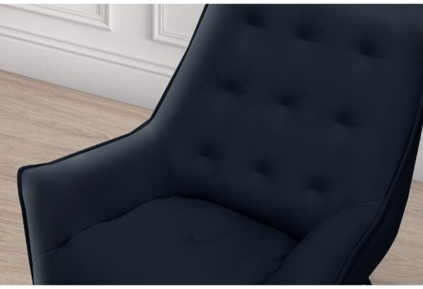 U8933 Leather Accent Chair Navy
