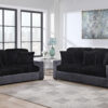 U9016 Black/Granite Sofa + Loveseat