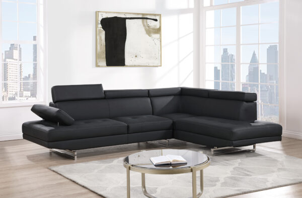 U9784 Black Sectional