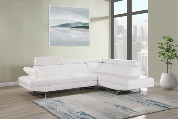 U9784 White Sectional
