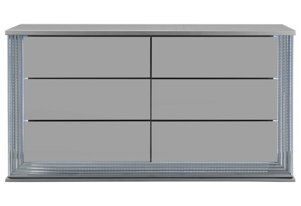 Ylime Smooth Silver Dresser