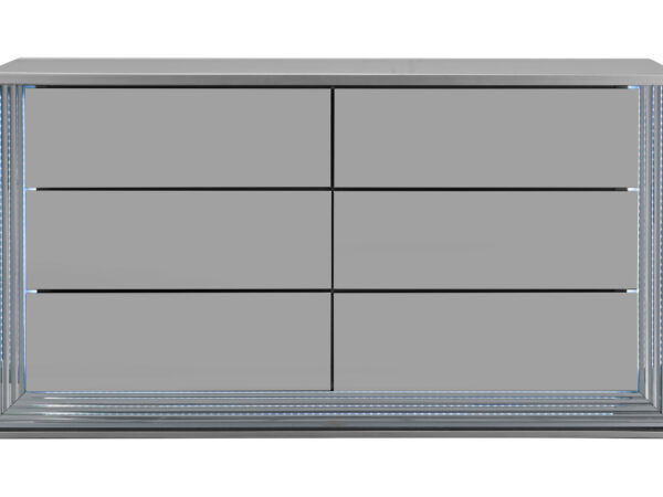 Ylime Smooth Silver Dresser