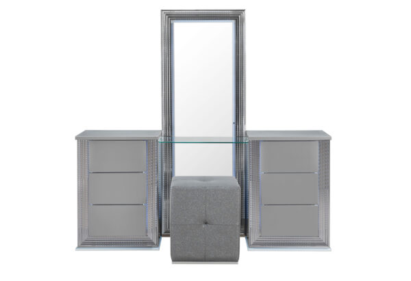 Ylime Smooth Silver Stool