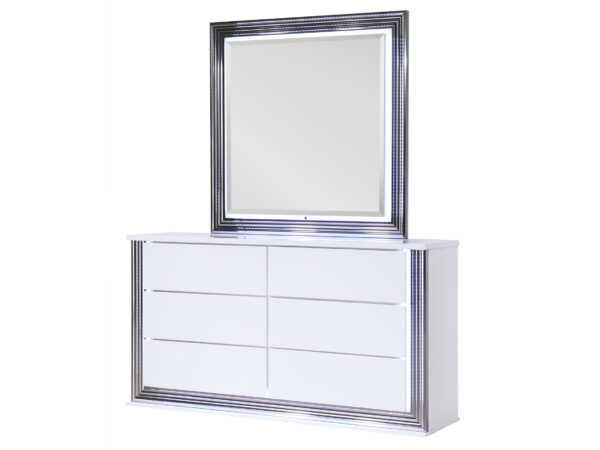 Ylime Smooth White Mirror