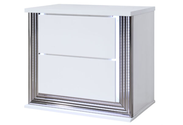 Ylime Smooth White Nightstand