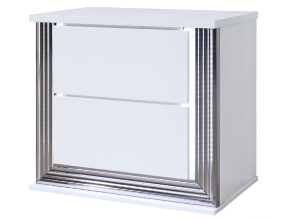 Ylime Smooth White Nightstand