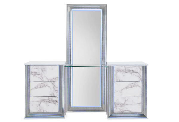 Ylime White Marble Vanity