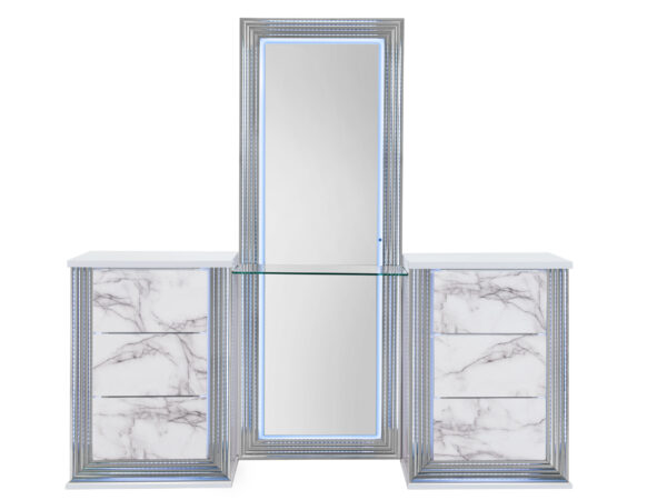 Ylime White Marble Vanity