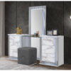 Ylime White Marble Stool