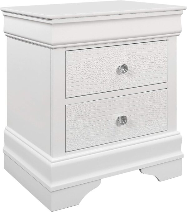 Pompei White Nightstand
