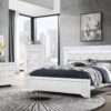 Pompei White Queen Bed