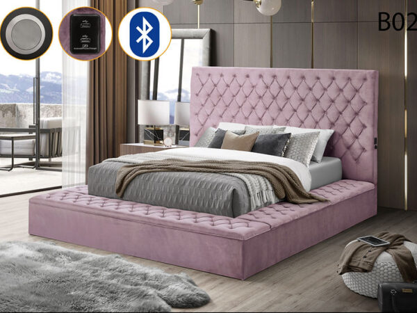 Bliss Square Bed Pink