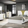 B250 - Westley White King Headboard W/LED