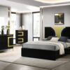 B252 - Westley Black King Headboard W/LED