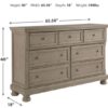 B421 - Carson LT Grey QUEEN/KING SIDE RAIL