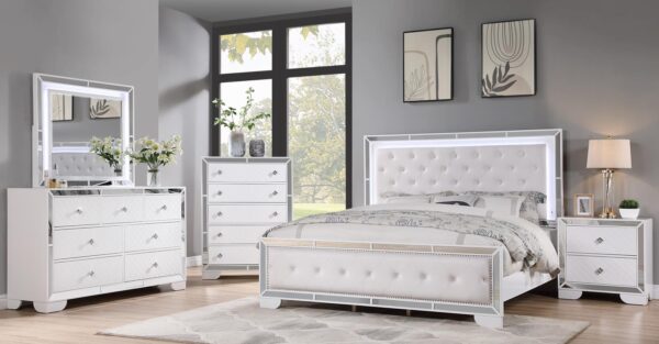 B518 - Demi White QUEEN / KING SIDE RAILS