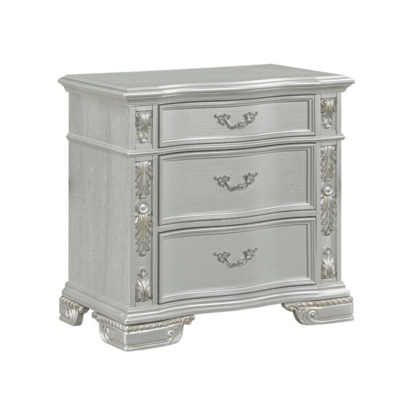 B581 - Atlas Silver King Uph Headboard W/ HB Posts