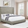 B830 - Annah Grey PU King Footboard & Side Rails