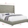 B830 - Annah Grey PU King Footboard & Side Rails