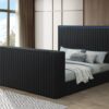 B840 - Rosalie Black QUEEN HEADBOARD W/LED (Black)
