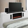 B841 - Rosalie White QUEEN HEADBOARD W/LED (White)