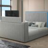 B842 - Rosalie Grey QUEEN HEADBOARD W/LED (GREY)